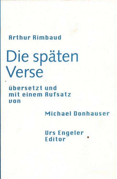 Produktbild: Die sp&auml;ten Verse