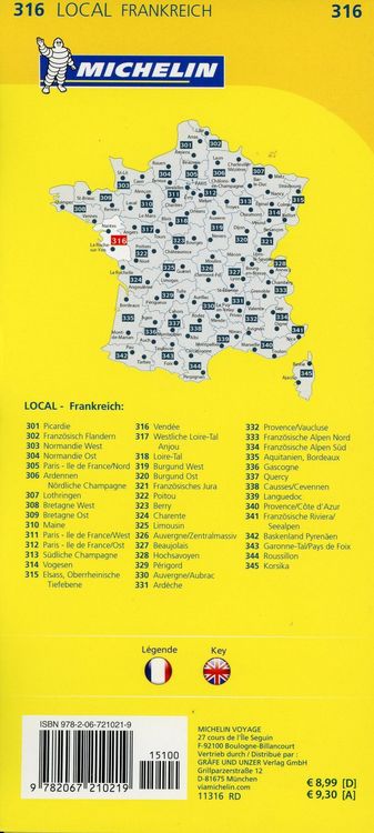 Produktbild: Michelin Localkarte Vendee