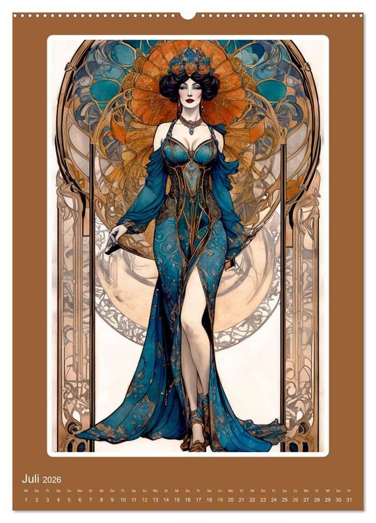 Produktbild: Illustrationskunst der Belle &Eacute;poque (hochwertiger Premium Wandkalender 2026 DIN A2 hoch), Kunstdruck in Hochglanz