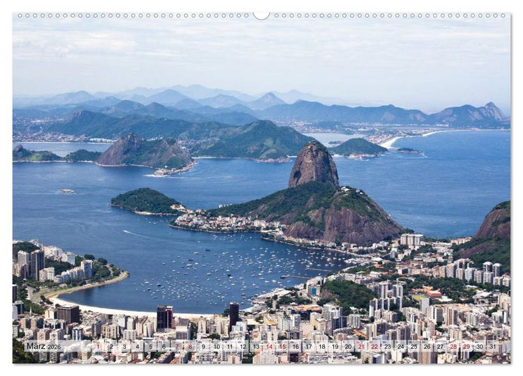 Produktbild: Brasilien - Von Rio nach Florian&oacute;polis (hochwertiger Premium Wandkalender 2026 DIN A2 quer), Kunstdruck in Hochglanz