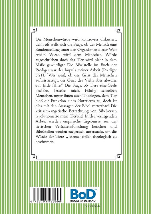 Produktbild: Wie bestimmt sich die W&uuml;rde der Tiere?