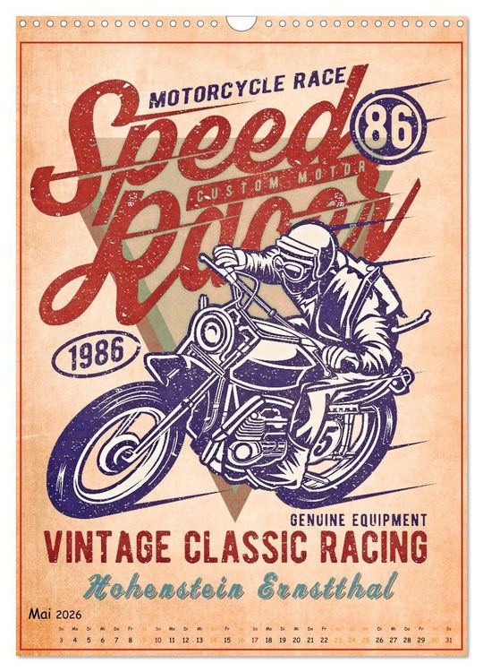 Produktbild: Motorrad Nostalgie (Wandkalender 2026 DIN A3 hoch), CALVENDO Monatskalender