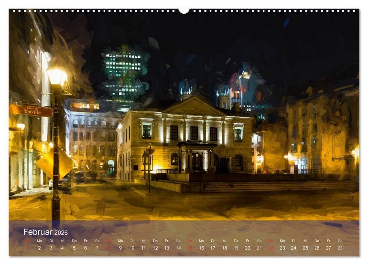 Produktbild: Montreal bei Nacht (Wandkalender 2026 DIN A2 quer), CALVENDO Monatskalender