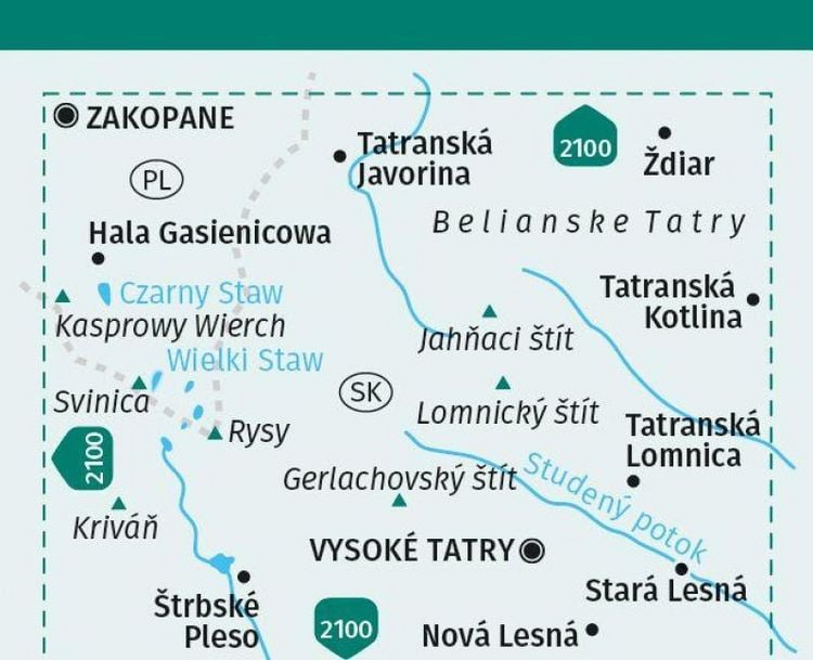 Produktbild: KOMPASS Wanderkarte 2130 Tatra Hohe, Belaer / Tatry, Vysok&eacute;,
