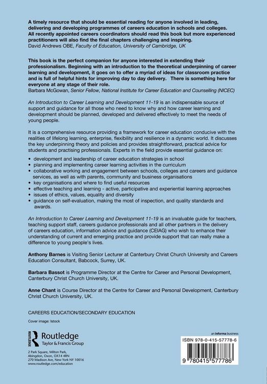 Produktbild: An Introduction to Career Learning & Development 11-19