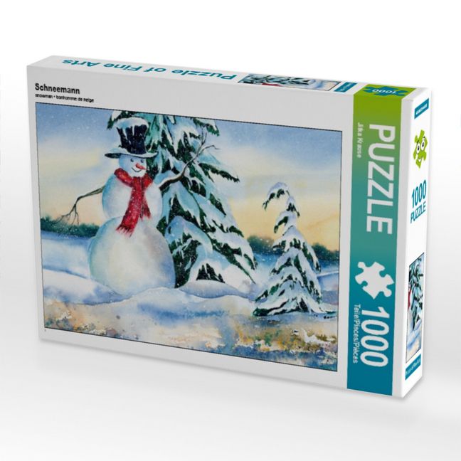 Produktbild: CALVENDO Puzzle Schneemann | 1000 Teile Lege-Gr&ouml;&szlig;e 64x48cm Foto-Puzzle f&uuml;r gl&uuml;ckliche Stunden