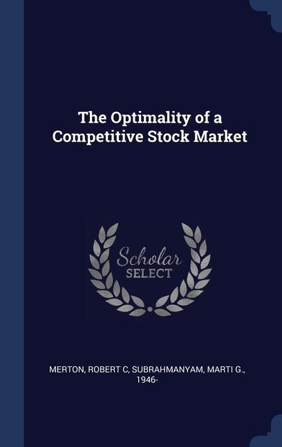 Produktbild: The Optimality of a Competitive Stock Market