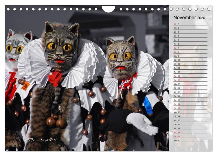 Produktbild: Schw&auml;bisch alemannische Fasnet (Wandkalender 2026 DIN A4 quer), CALVENDO Monatskalender