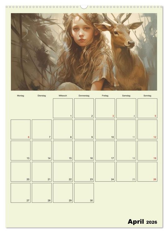 Produktbild: Im Zauberwald. Mystische Fabelwesen (hochwertiger Premium Wandkalender 2026 DIN A2 hoch), Kunstdruck in Hochglanz