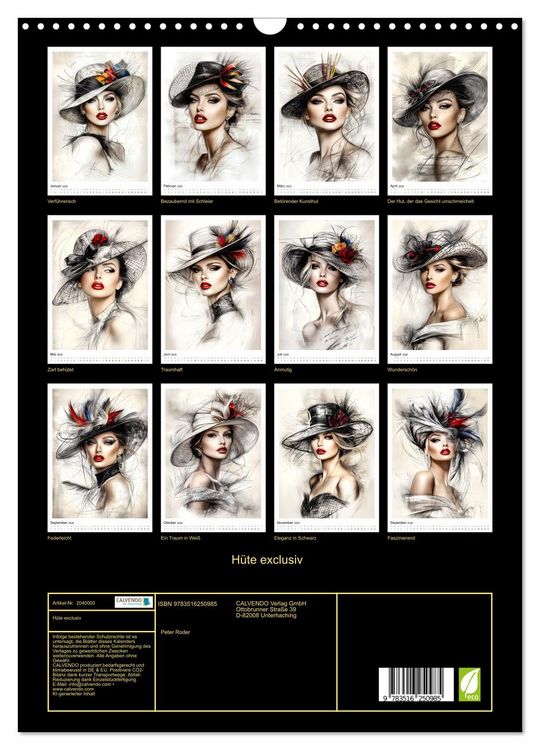 Produktbild: H&uuml;te exclusiv (Wandkalender 2026 DIN A3 hoch), CALVENDO Monatskalender