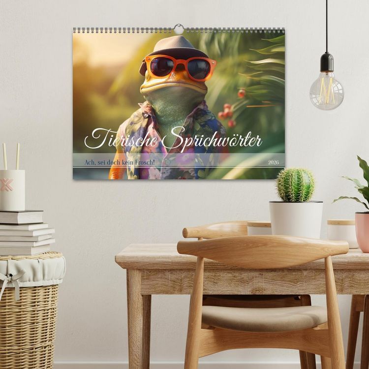 Produktbild: Tierische Sprichw&ouml;rter (Wandkalender 2026 DIN A3 quer), CALVENDO Monatskalender