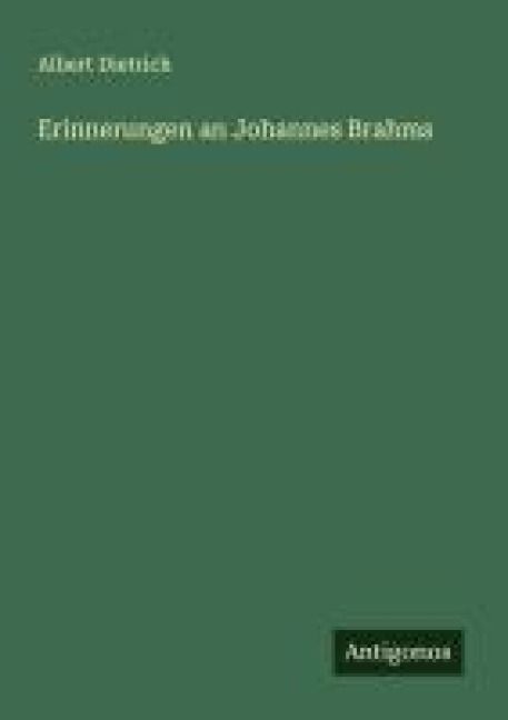 Produktbild: Erinnerungen an Johannes Brahms