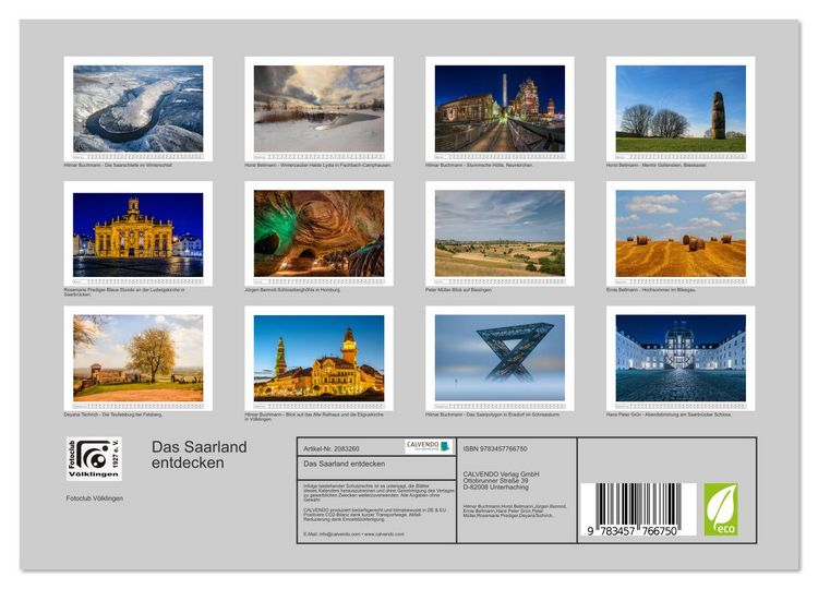 Produktbild: Das Saarland entdecken (Wandkalender 2026 DIN A4 quer), CALVENDO Monatskalender