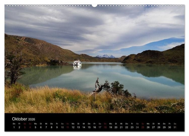 Produktbild: Im Nationalpark Torres del Paine (Chile) (hochwertiger Premium Wandkalender 2026 DIN A2 quer), Kunstdruck in Hochglanz