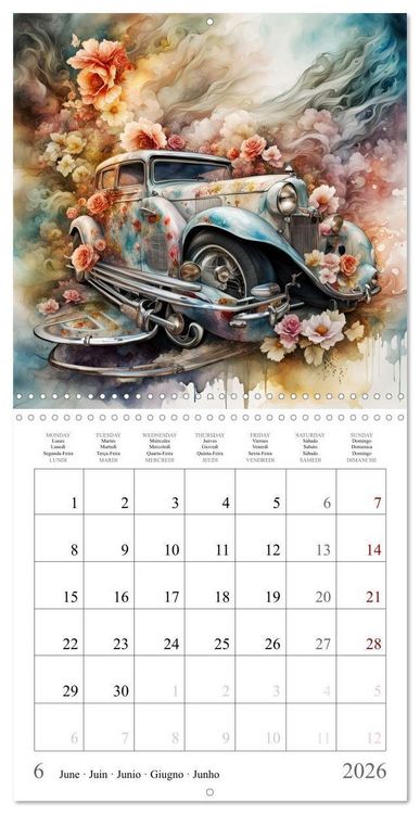 Produktbild: Beauty on wheels (Wall Calendar 2026 12 &times; 12 Inch) CALVENDO 12 Month Wall Calendar