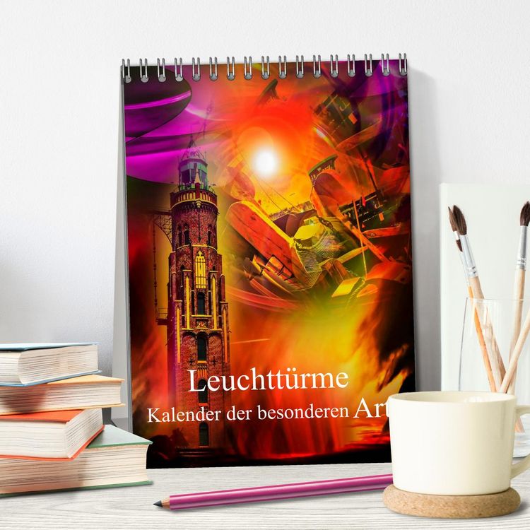 Produktbild: Leuchtt&uuml;rme Kalender der besonderen Art (Tischkalender 2026 DIN A5 hoch), CALVENDO Monatskalender