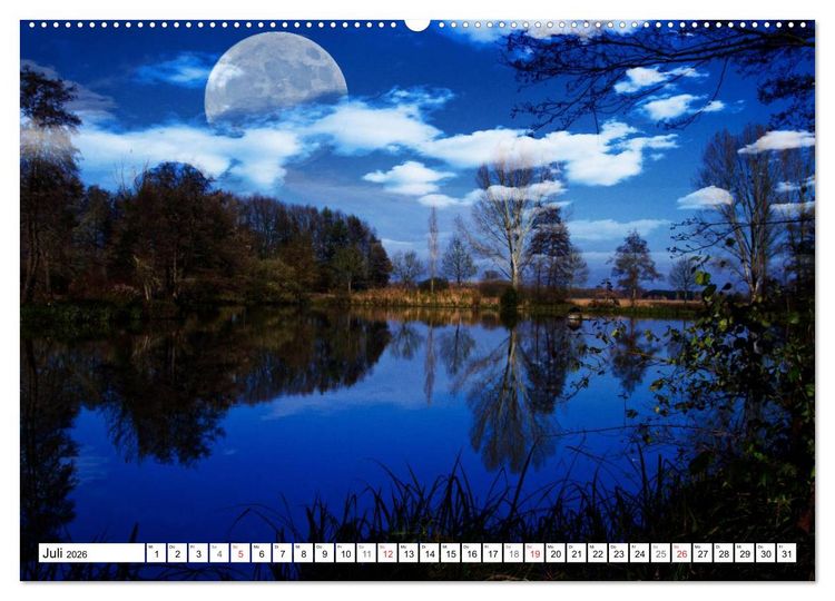 Produktbild: Tr&auml;ume im Mondlicht (hochwertiger Premium Wandkalender 2026 DIN A2 quer), Kunstdruck in Hochglanz