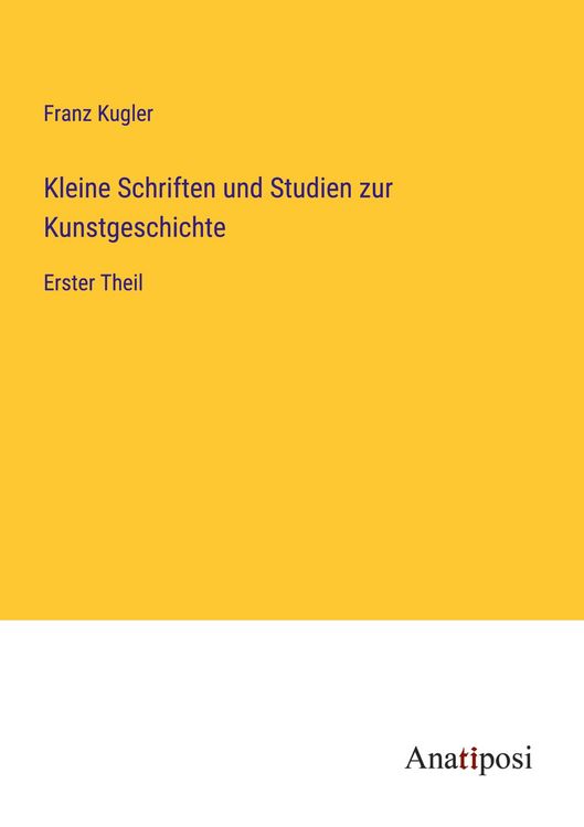 Produktbild: Kleine Schriften und Studien zur Kunstgeschichte