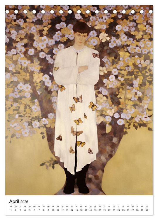 Produktbild: K&uuml;nstliche Impressionen. Ein Jahr in Klimts Natur. (Tischkalender 2026 DIN A5 hoch), CALVENDO Monatskalender