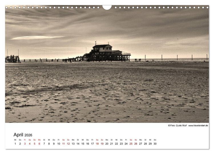 Produktbild: Sankt Peter-Ording. Ein Traum an der Nordsee (Wandkalender 2026 DIN A3 quer), CALVENDO Monatskalender