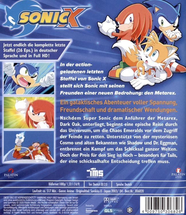 Produktbild: Sonic X 2 - Alle 26 Folgen, die komplette letzte Staffel