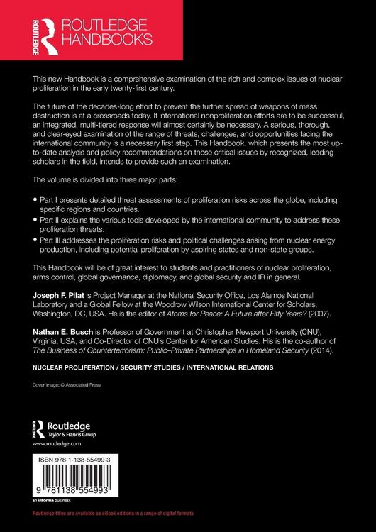 Produktbild: Routledge Handbook of Nuclear Proliferation and Policy