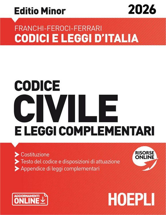 Produktbild: Codice civile e leggi complementari. Editio Minor 2026