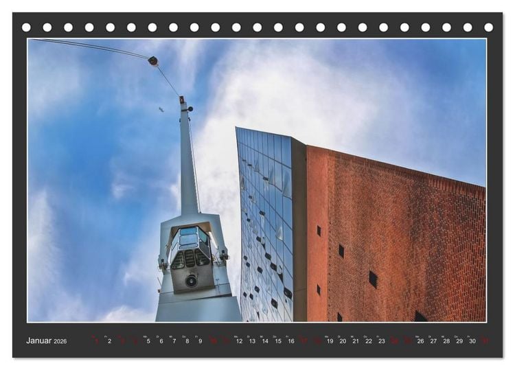Produktbild: Wahrzeichen Elbphilharmonie (Tischkalender 2026 DIN A5 quer), CALVENDO Monatskalender
