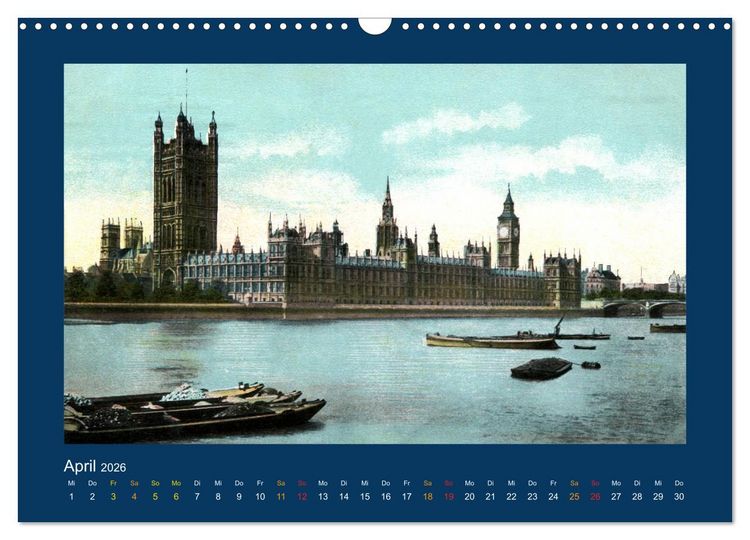 Produktbild: Historisches London von 1888 bis 1918 (Wandkalender 2026 DIN A3 quer), CALVENDO Monatskalender