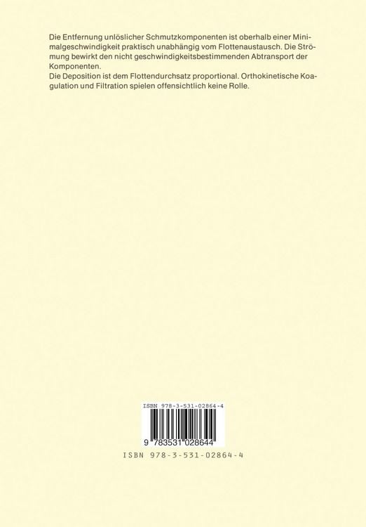 Produktbild: Untersuchungen &uuml;ber den Einflu&szlig; des Flottenaustausches in Textilien auf die Entfernung wasserl&ouml;slicher Substanzen, Pigmente und Fette in Abh&auml;ngigkeit