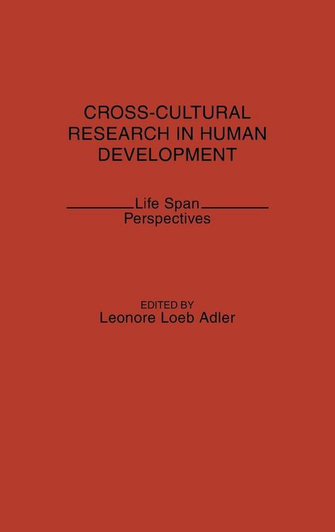Produktbild: Cross-Cultural Research in Human Development
