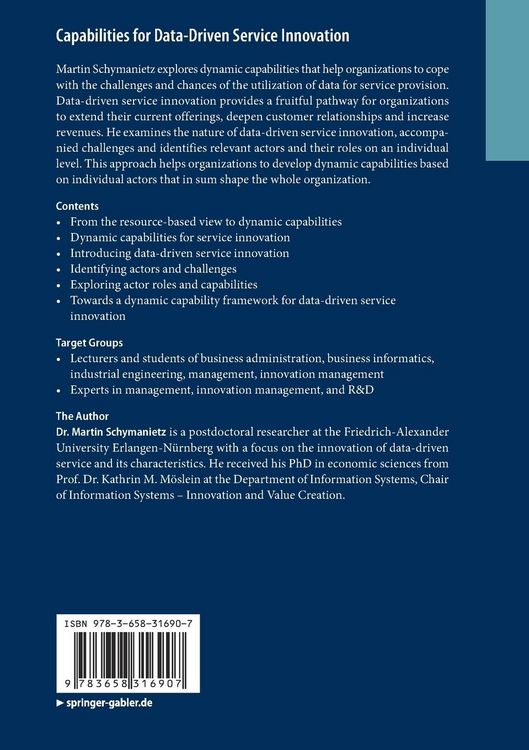 Produktbild: Capabilities for Data-Driven Service Innovation