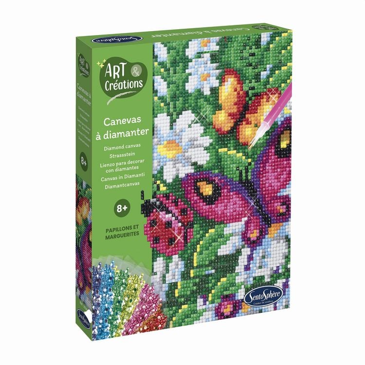 Produktbild: Sentosphere - Strasssteinbild Blumen & Schmetterlinge