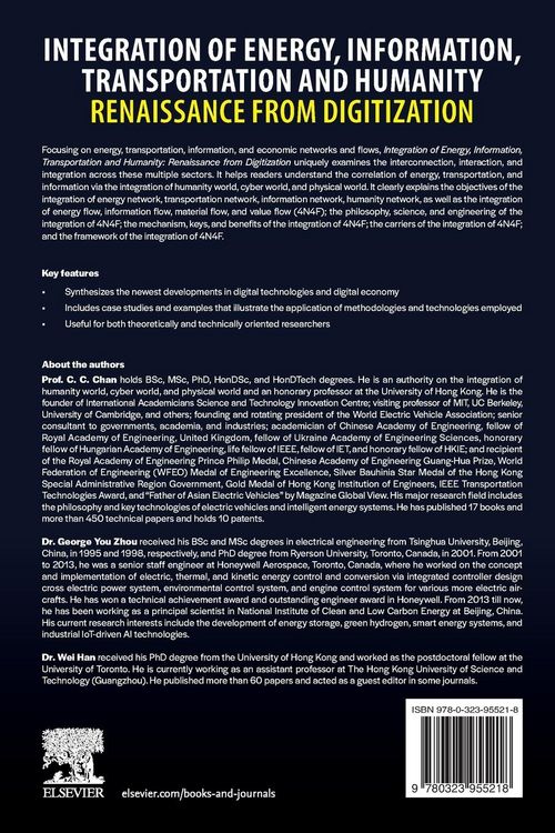 Produktbild: Integration of Energy, Information, Transportation and Humanity