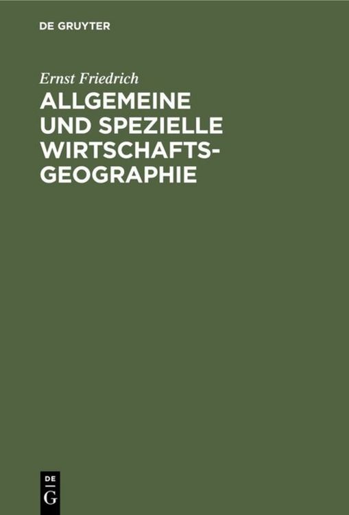Produktbild: Allgemeine und spezielle Wirtschaftsgeographie