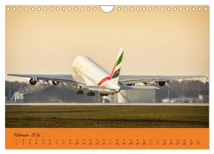 Produktbild: Flugzeuge im Abendlicht (Wandkalender 2026 DIN A4 quer), CALVENDO Monatskalender