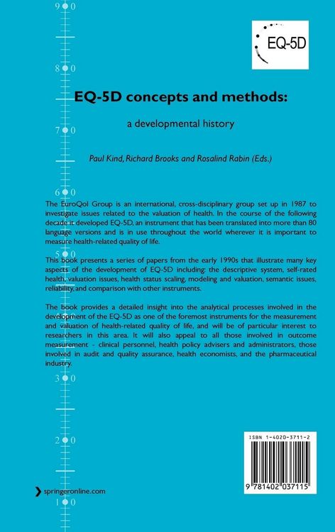 Produktbild: EQ-5D concepts and methods: