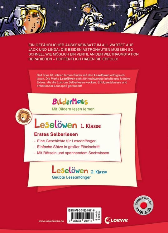 Produktbild: Lesel&ouml;wen 1. Klasse - Alarm auf der Weltraumstation