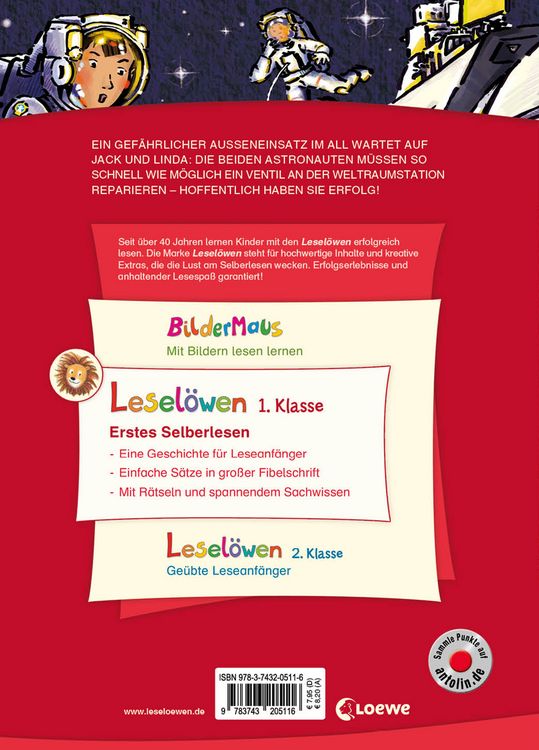 Produktbild: Lesel&ouml;wen 1. Klasse - Alarm auf der Weltraumstation