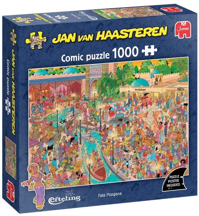 Produktbild: Jumbo 1110100620 - Jan van Haasteren, Fata Morgana Efteling, Comic-Puzzle, 1000 Teile