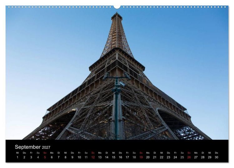 Produktbild: Eiffel Tower &ndash; Tour Eiffel &ndash; Eiffelturm &ndash; Paris 2027 (Wandkalender 2027 DIN A2 quer), CALVENDO Monatskalender