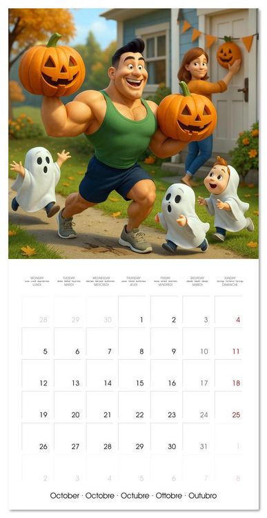 Produktbild: Bodybuilding with Family (Wall Calendar 2026 12 &times; 12 Inch) CALVENDO 12 Month Wall Calendar