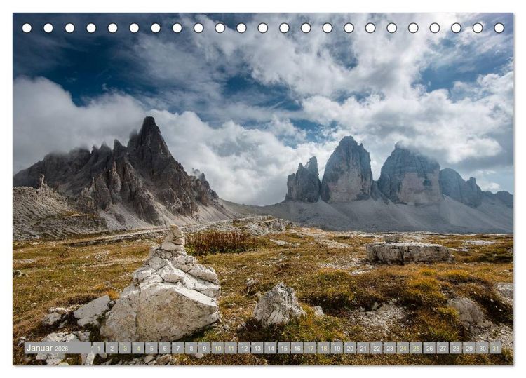 Produktbild: Herbst in den Dolomiten (Tischkalender 2026 DIN A5 quer), CALVENDO Monatskalender