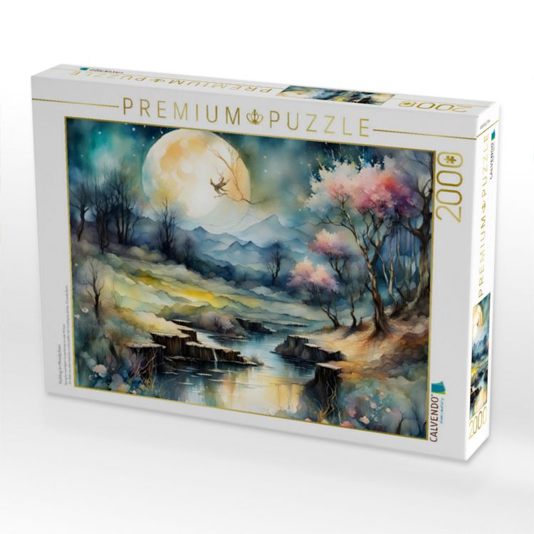 Produktbild: CALVENDO Puzzle Fr&uuml;hling im Mondschein | 2000 Teile Lege-Gr&ouml;&szlig;e 90x67cm Foto-Puzzle f&uuml;r gl&uuml;ckliche Stunden