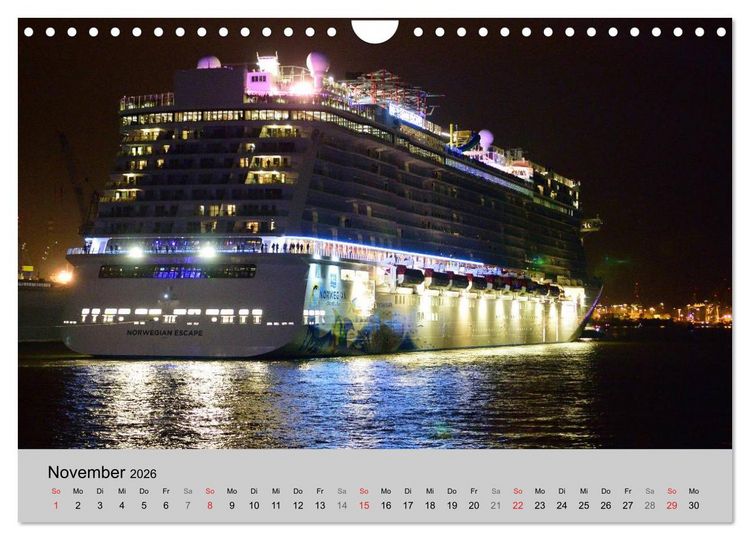 Produktbild: Kreuzfahrt Impressionen (Wandkalender 2026 DIN A4 quer), CALVENDO Monatskalender