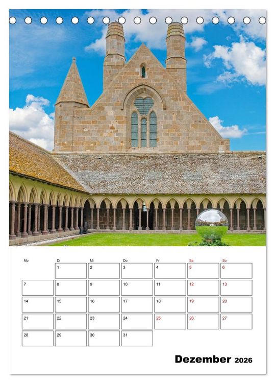 Produktbild: Normandie - Reiseplaner (Tischkalender 2026 DIN A5 hoch), CALVENDO Monatskalender