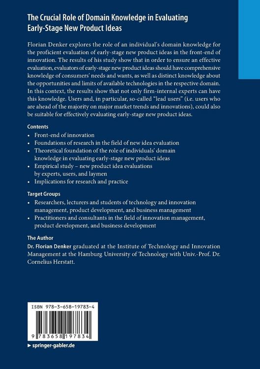 Produktbild: The Crucial Role of Domain Knowledge in Evaluating Early-Stage New Product Ideas