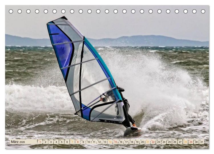Produktbild: Windsurfing - extrem cool (Tischkalender 2026 DIN A5 quer), CALVENDO Monatskalender