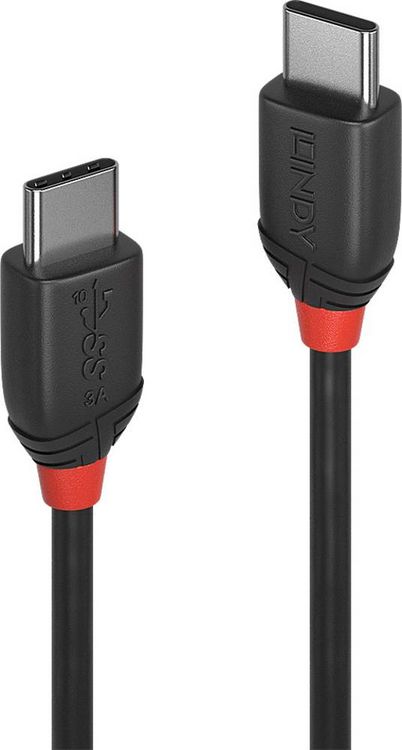 Produktbild: LINDY USB-Kabel USB 3.2 Gen2x2 USB-C&reg; Stecker, USB-C&reg; Stecker 1.50 m Schwarz beidseitig verwendbarer Stecker 36907