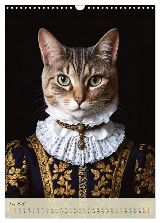 Produktbild: Barocke Tierportraits - Kunst und Klassik (Wandkalender 2026 DIN A3 hoch), CALVENDO Monatskalender